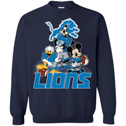 Mickey Mouse Detroit Lions American Football Nfl Sports Shirt Crewneck Pullover Sweatshirt