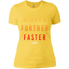 Marvel Captain Marvel Movie Higher Faster Women Cotton T-Shirt Women Cotton T-Shirt - parenttees