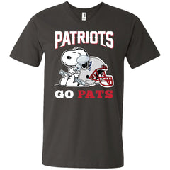 Go Pats - New England Patriots Super Bowl 2019 Snoopy Football Nfl Men V-Neck T-Shirt Men V-Neck T-Shirt - parenttees