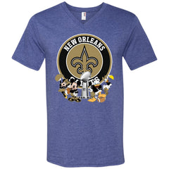 Nfl – New Orleans Saints Super Bowl 2019 Mickey Mouse Minnie Mouse Donald Duck Daisy Duck Football Men V-Neck T-Shirt Men V-Neck T-Shirt - parenttees