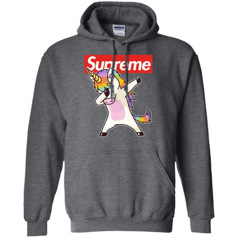 Supreme Unicorn T-shirt Dance Dabbing Unicorn Pullover Hoodie Sweatshirt Black / S Pullover Hoodie Sweatshirt - parenttees