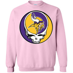 Minnesota Vikings Grateful Dead Steal Your Face Football Nfl Shirts Crewneck Pullover Sweatshirt Crewneck Pullover Sweatshirt - parenttees