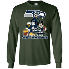 Mickey Mouse Seattle Seahawks American Football Nfl Sports Shirt Men Long Sleeve Shirt Men Long Sleeve Shirt - parenttees