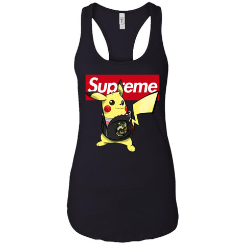 Supreme Pikachu T-shirt Women Tank Top Black / X-Small Women Tank Top - parenttees