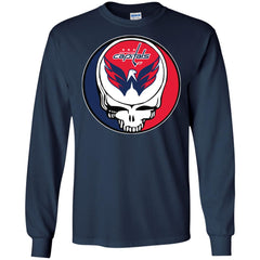 Washington Capitals Grateful Dead Steal Your Face Hockey Nhl Shirts Men Long Sleeve Shirt Men Long Sleeve Shirt - parenttees