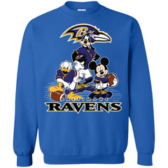 Mickey Mouse Baltimore Ravens American Football Nfl Sports Shirt Crewneck Pullover Sweatshirt Crewneck Pullover Sweatshirt - parenttees