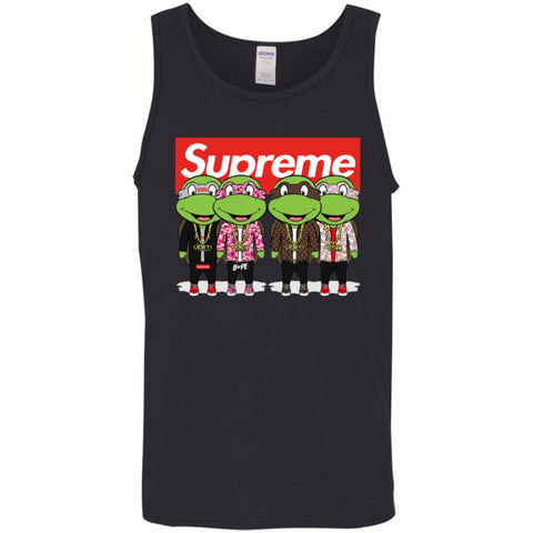 Supreme Turtle T-shirt Men Cotton Tank Black / X-Small Men Cotton Tank - parenttees