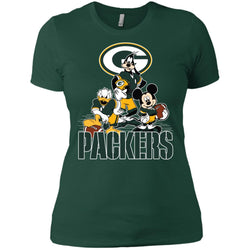 Mickey Mouse Green Bay Packer American Football Nfl Sports Shirt Women Cotton T-Shirt