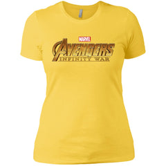 Marvel Avengers Infinity War Golden Logo Women Cotton T-Shirt Women Cotton T-Shirt - parenttees