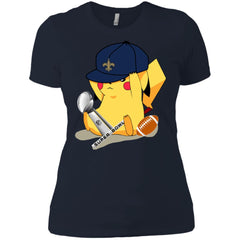 Nfl – New Orleans Saints Pikachu Super Bowl 2019 Football Women Cotton T-Shirt Women Cotton T-Shirt - parenttees