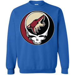 Arizona Coyotes Grateful Dead Steal Your Face Hockey Nhl Shirts Crewneck Pullover Sweatshirt Crewneck Pullover Sweatshirt - parenttees