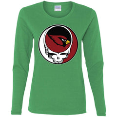 Arizona Cardinals Grateful Dead Steal Your Face Football Nfl Shirts Women Long Sleeve Shirt Women Long Sleeve Shirt - parenttees