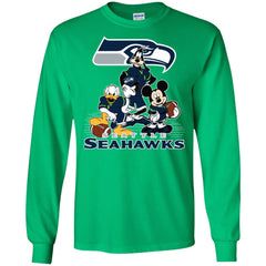 Mickey Mouse Seattle Seahawks American Football Nfl Sports Shirt Men Long Sleeve Shirt Men Long Sleeve Shirt - parenttees