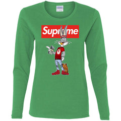 Supreme Rabbit Money Women Long Sleeve Shirt Women Long Sleeve Shirt - parenttees