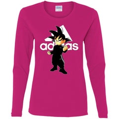 Goku Treding Adidas White T-shirt Women Long Sleeve Shirt Women Long Sleeve Shirt - parenttees