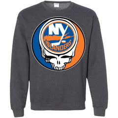 New York Islanders Grateful Dead Steal Your Face Hockey Nhl Shirts Crewneck Pullover Sweatshirt Crewneck Pullover Sweatshirt - parenttees