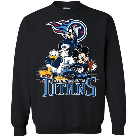 Mickey Mouse Tennessee Titans American Football Nfl Sports Shirt Crewneck Pullover Sweatshirt Black / S Crewneck Pullover Sweatshirt - parenttees