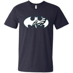 We Are The Philadelphia Eagles Batman Nfl Mashup Men V-Neck T-Shirt Men V-Neck T-Shirt - parenttees