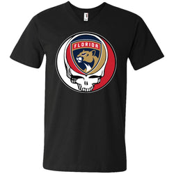 Florida Panthers Grateful Dead Steal Your Face Hockey Nhl Shirts Men V-Neck T-Shirt