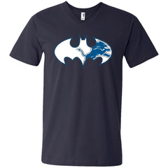 We Are The Detroit Lions Batman Nfl Mashup Men V-Neck T-Shirt Men V-Neck T-Shirt - parenttees