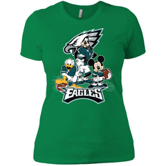 Mickey Mouse Philadelphia Eagle American Football Nfl Sports Shirt Women Cotton T-Shirt Women Cotton T-Shirt - parenttees