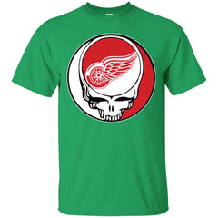 Detroit Red Wings Grateful Dead Steal Your Face Hockey Nhl Shirts Men Cotton T-Shirt Men Cotton T-Shirt - parenttees