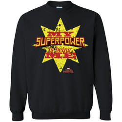 Captain Marvel My Superpower Is Being Me Crewneck Pullover Sweatshirt