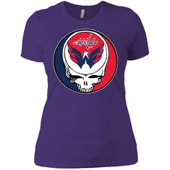 Washington Capitals Grateful Dead Steal Your Face Hockey Nhl Shirts Women Cotton T-Shirt Women Cotton T-Shirt - parenttees