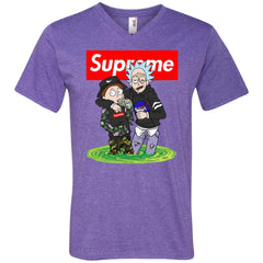 Supreme Rick And Morty T-shirt Men V-Neck T-Shirt Men V-Neck T-Shirt - parenttees