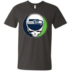 Seattle Seahawks Grateful Dead Steal Your Face Football Nfl Shirts Men V-Neck T-Shirt Men V-Neck T-Shirt - parenttees