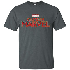 Marvel Captain Marvel Movie Logo Red Men Cotton T-Shirt Men Cotton T-Shirt - parenttees