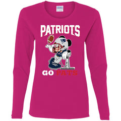 Go Pats - New England Patriots Super Bowl 2019 Mickey Mouse Football Nfl Women Long Sleeve Shirt Women Long Sleeve Shirt - parenttees