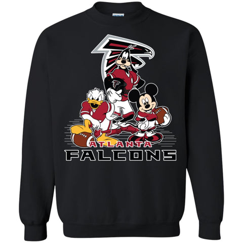 Mickey Mouse Atlanta Falcons American Football Nfl Sports Shirt Crewneck Pullover Sweatshirt Black / S Crewneck Pullover Sweatshirt - parenttees