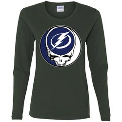 Tampa Bay Lightning Grateful Dead Steal Your Face Hockey Nhl Shirts Women Long Sleeve Shirt