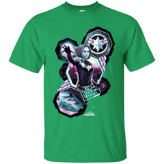 Captain Marvel Space Shapes Portrait Men Cotton T-Shirt Men Cotton T-Shirt - parenttees