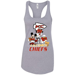 Nfl – Kansas City Chiefs Donald Duck Goofy Mickey Mouse Super Bowl 2019 Football Women Tank Top