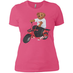 Supreme Bear Moto T-shirt Women Cotton T-Shirt Women Cotton T-Shirt - parenttees