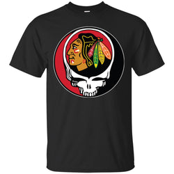 Chicago Blackhawks Grateful Dead Steal Your Face Hockey Nhl Shirts Men Cotton T-Shirt