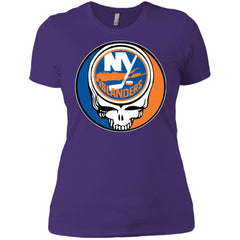 New York Islanders Grateful Dead Steal Your Face Hockey Nhl Shirts Women Cotton T-Shirt Women Cotton T-Shirt - parenttees