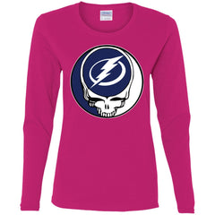 Tampa Bay Lightning Grateful Dead Steal Your Face Hockey Nhl Shirts Women Long Sleeve Shirt Women Long Sleeve Shirt - parenttees