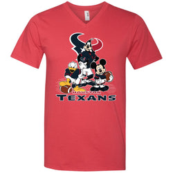 Mickey Mouse Houston Texans American Football Nfl Sports Shirt Men V-Neck T-Shirt