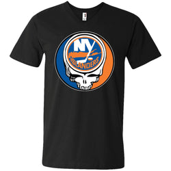 New York Islanders Grateful Dead Steal Your Face Hockey Nhl Shirts Men V-Neck T-Shirt