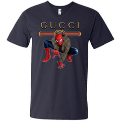 Spider Man Gucci Funny  Trend T- Shirt Men V-Neck T-Shirt Men V-Neck T-Shirt - parenttees