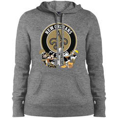 Nfl – New Orleans Saints Super Bowl 2019 Mickey Mouse Minnie Mouse Donald Duck Daisy Duck Football Women Hooded Sweatshirt Women Hooded Sweatshirt - parenttees