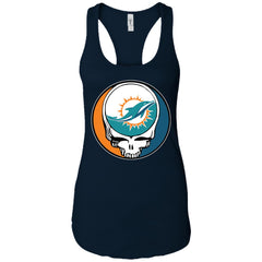 Miami Dolphins Grateful Dead Steal Your Face Football Nfl Shirts Women Tank Top Women Tank Top - parenttees