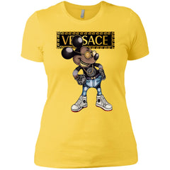 Versace Mickey Mouse Cartoon T-shirt Women Cotton T-Shirt Women Cotton T-Shirt - parenttees