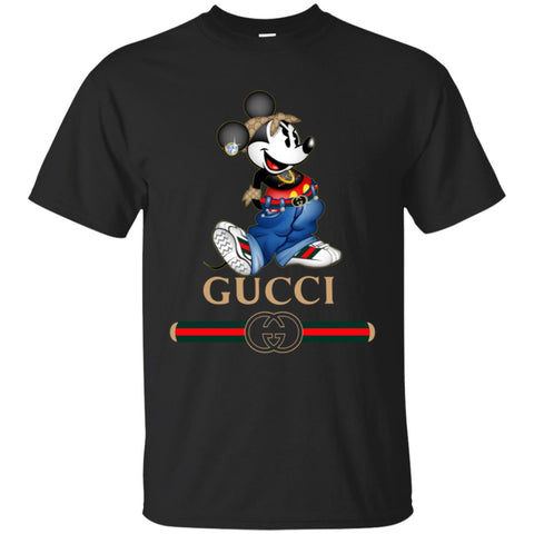 Gucci T-shirt Mouse Mickey Cartoon T-shirt Men Cotton T-Shirt Black / S Men Cotton T-Shirt - parenttees