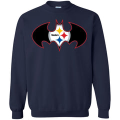 We Are The Pittsburgh Steelers Batman Nfl Mashup Crewneck Pullover Sweatshirt Crewneck Pullover Sweatshirt - parenttees