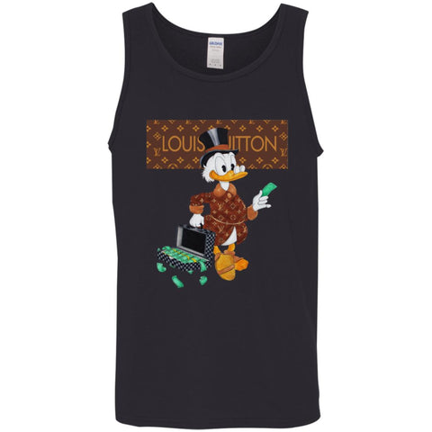 Louis Vuitton Donald Duck T-shirt Men Cotton Tank Black / X-Small Men Cotton Tank - parenttees