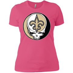 New Orleans Saints Grateful Dead Steal Your Face Football Nfl Shirts Women Cotton T-Shirt Women Cotton T-Shirt - parenttees